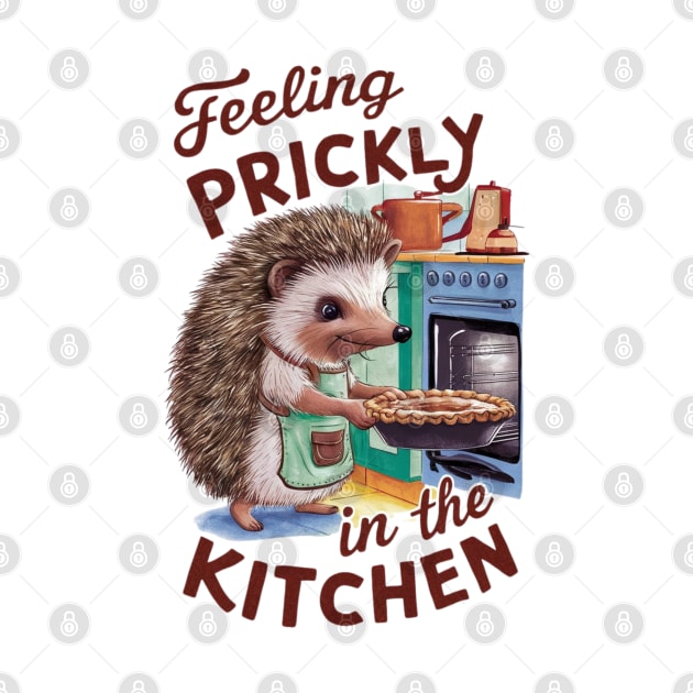 Feeling Prickly in the Kitchen Funny Chef Hedgehog by Sniffist Gang