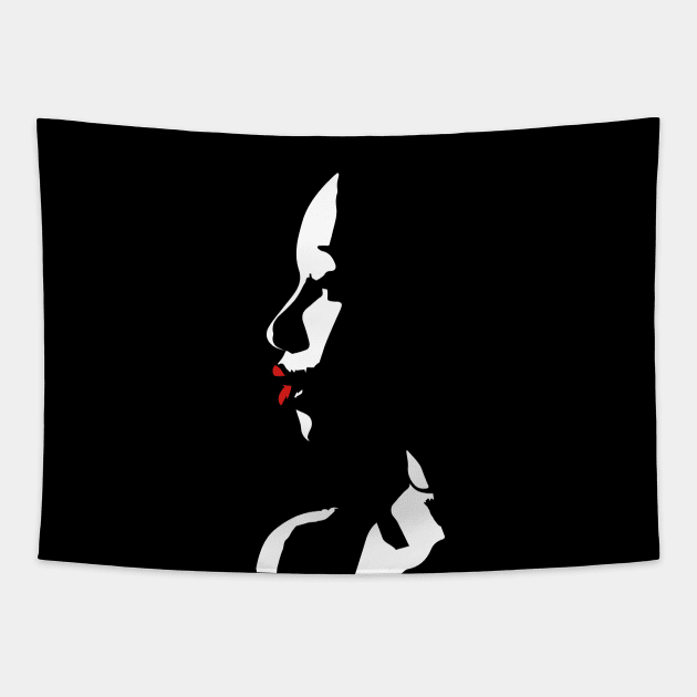Lady With Red Lips Tapestry by Heartfeltarts
