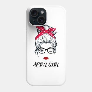 April Girl Woman Lady Wink Eye Face Birthday Gift Phone Case