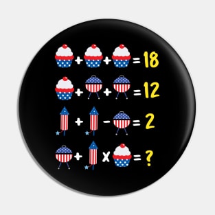 4th of july math teacher or student design Pin