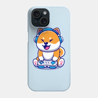 Cute Shiba Inu Dog Gaming Cartoon Phone Case