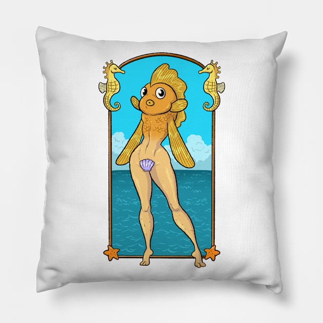 Reverse Mermaid Pillow by JenniferSmith
