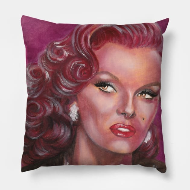 Jane Russell Pillow by Svetlana Pelin