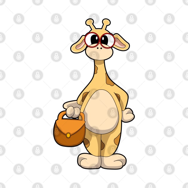 Giraffe with Glasses & Bag by Markus Schnabel