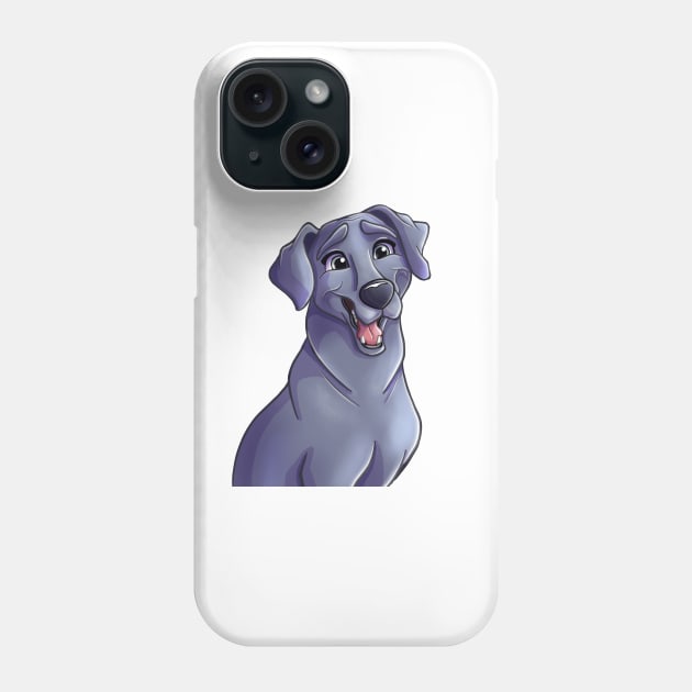Grey Pup Phone Case by Brittney Ann Art