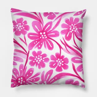 Cute Pink Floral Design Pillow