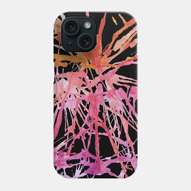 Sunset Splash Doodle Phone Case by Red Wolf