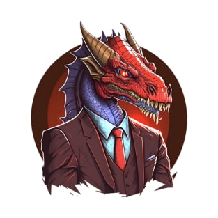 RED DRAGON WEARING FORMAL SUIT T-Shirt