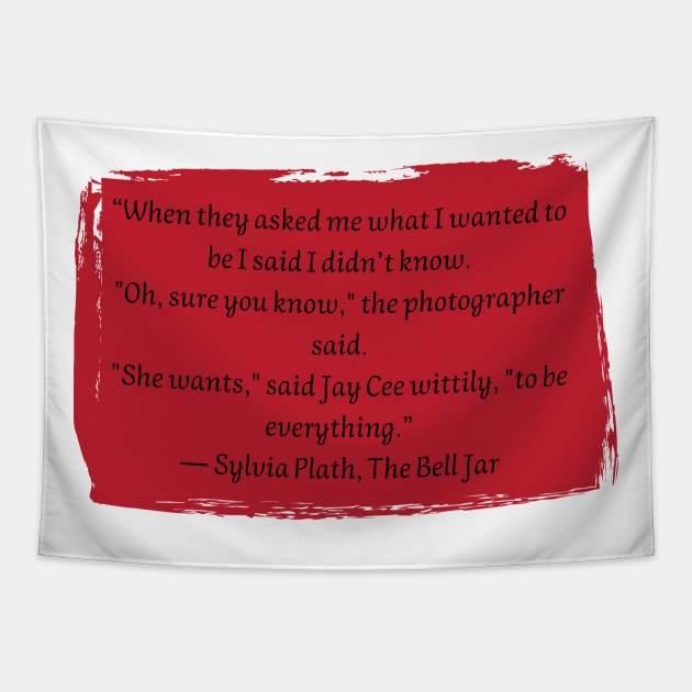 Sylvia Plath Tapestry by HappyBird