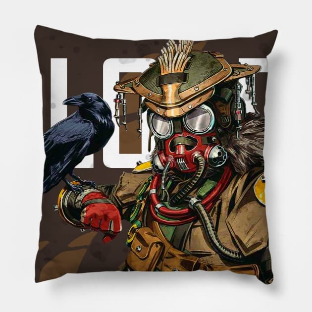 Apex Legends - Bloodhound Middle T-Shirt Pillow by trino21