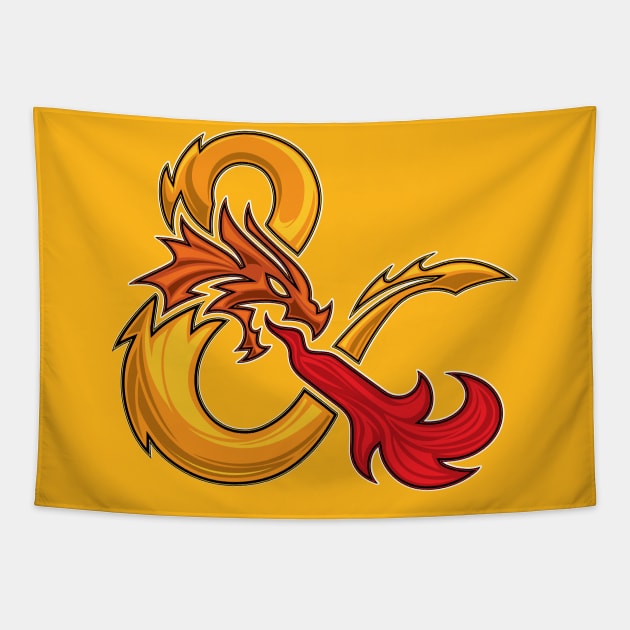 D&D Gold Dragon Tapestry by SharpGraphix