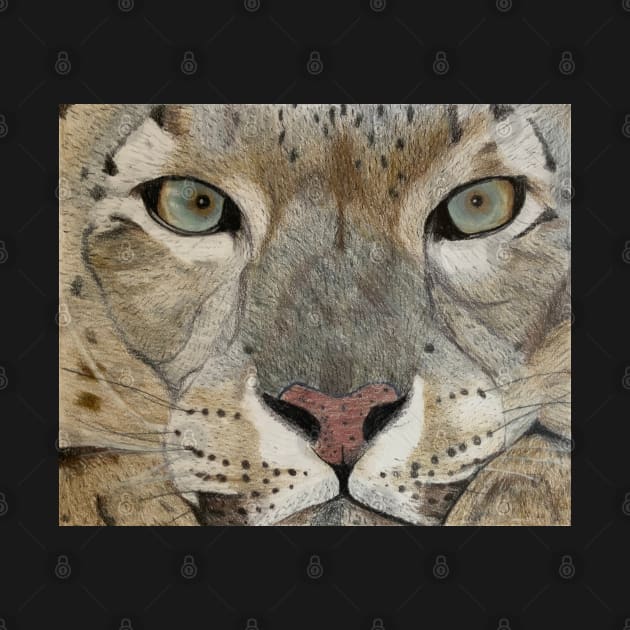 Snow leopard realistic by Audrey Nagle