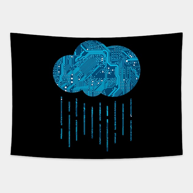 Cyberpunk Cloud Computing Tapestry by Talesbybob