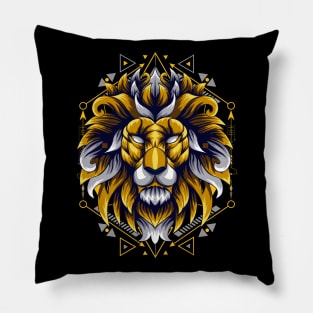 lion golden rainbow Pillow