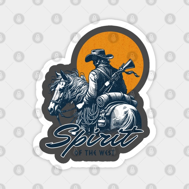 Cow boy Magnet by Graphic tees