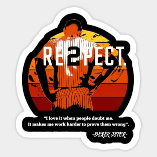 Derek Jeter RE2PECT Sticker for Sale by PluginBabes