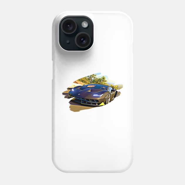 Centenario Racing Art Print Phone Case by Auto-Prints