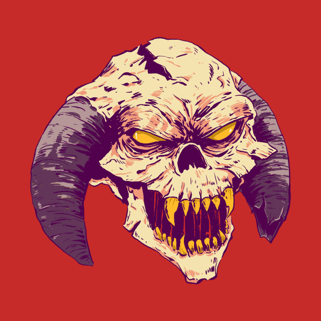 scary skull by ctupa