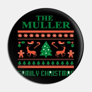 Family Christmas - Groovy Christmas MULLER family, Family Christmas T-shirt, Pjama T-shirt Pin