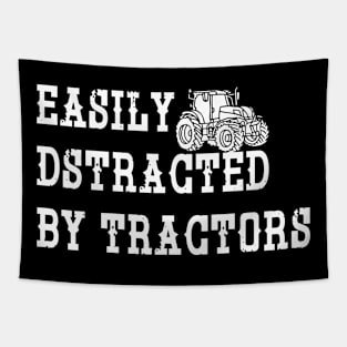 Easily Distracted By Tractors Tapestry