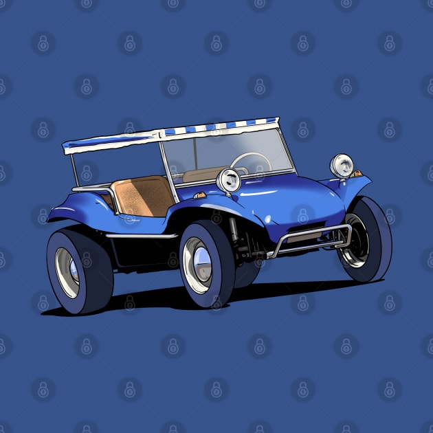 Blue Manx Beach Buggy by Webazoot