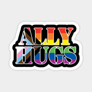 Ally Hugs White Magnet