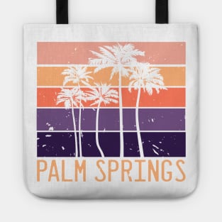 Palm Springs Vacation Getaway Cool Color Vintage Design Tote