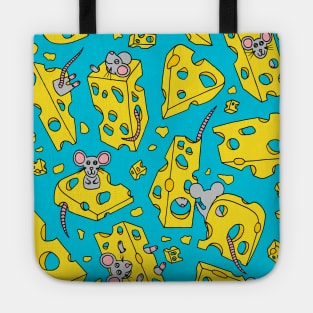 Mice and Swiss Cheese Blue Palette Tote