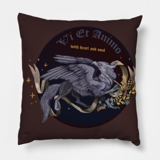 Regal Silver Gryphon "With Heart and Soul" Pillow