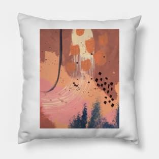 Modern abstract painting, acrylic painting 8 Pillow