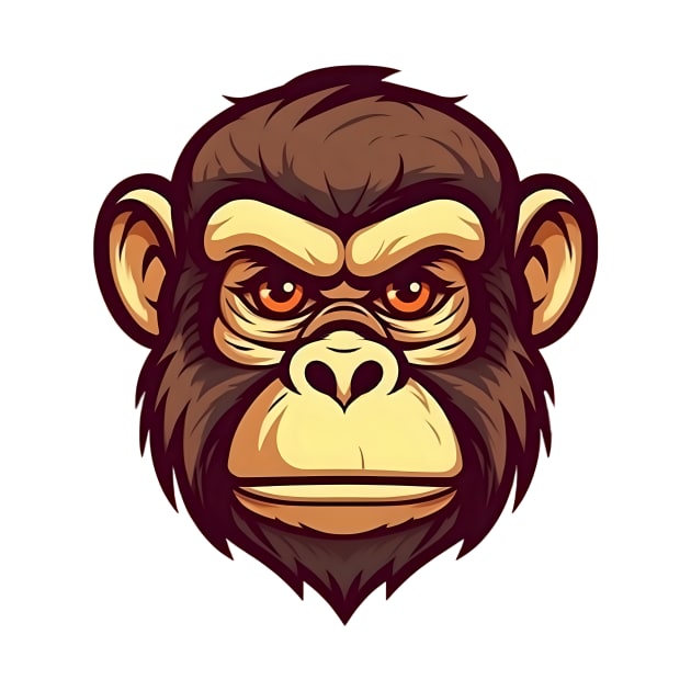 Captivating Monkey: A Cheerful Cartoon Illustration by KOTYA