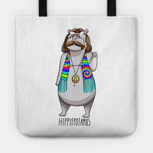 Hippiepotamus (Hippie Hippo) Tote