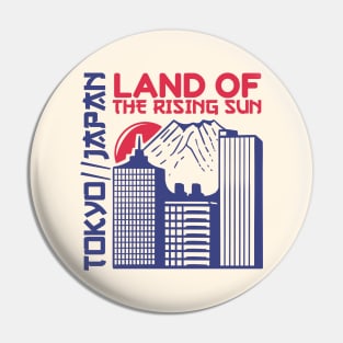 Retro Tokyo Japan Land of the Rising Sun Vintage City Art Pin