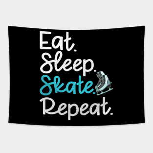 Eat Sleep Skate Repeat - Figure Ice Skating Gift Tapestry