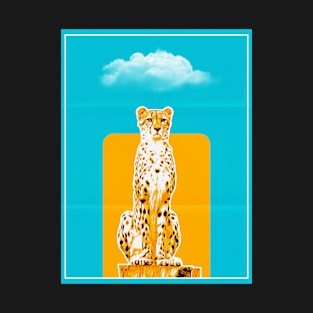 Cheetah Sitting On A Log T-Shirt