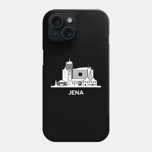 Jena Skyline, white Phone Case