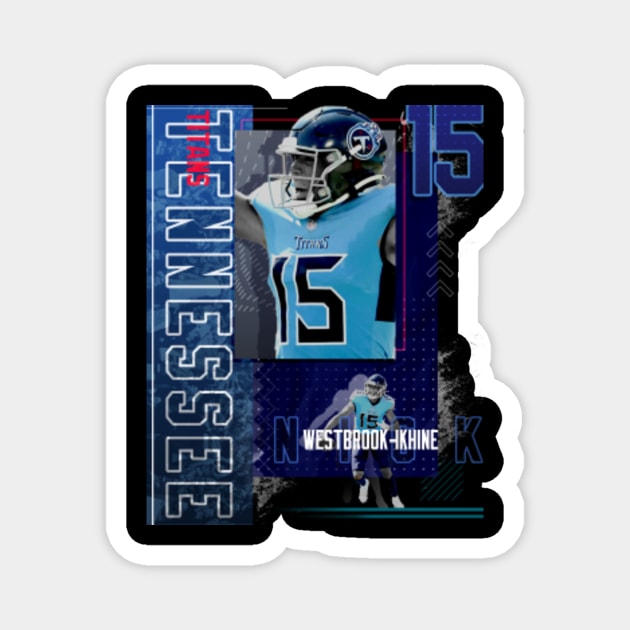 Nick Westbrook-Ikhine Football Paper Poster Titans 2 - Nick Westbrook Ikhine  - Magnet