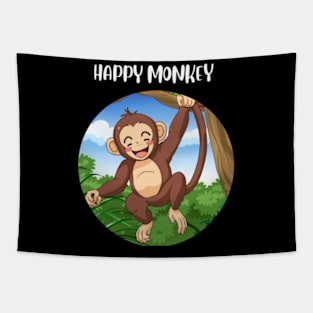 Happy Monkey Tapestry