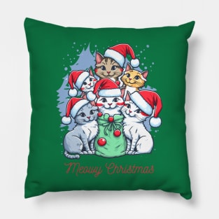 A Meow-rry Christmas Tree Pillow