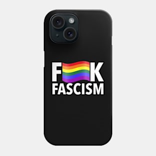 F Fascism - Censored with Gay Pride Flag Phone Case