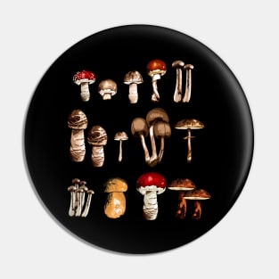 Mushroom Picker Mushrooms Collection Nature Lover Pin