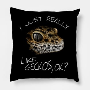 I Just Really Like Geckos, Ok? Funky Leopard-Gecko Pillow