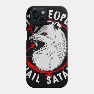 Bite People Hail Satan I Pentagram Possum product Phone Case