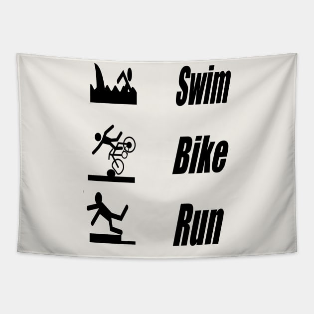 Swim Bike Run Tapestry by NT85