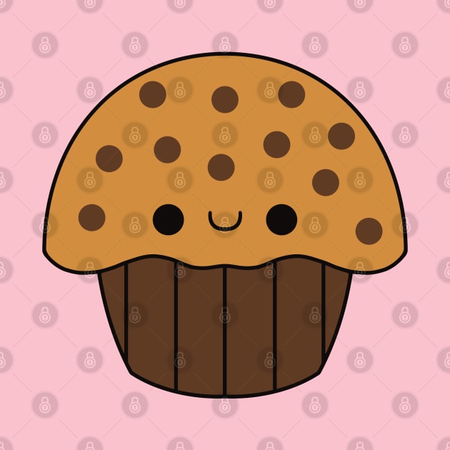 Cute Kawaii Chocolate Chip Muffin by KawaiiByDice