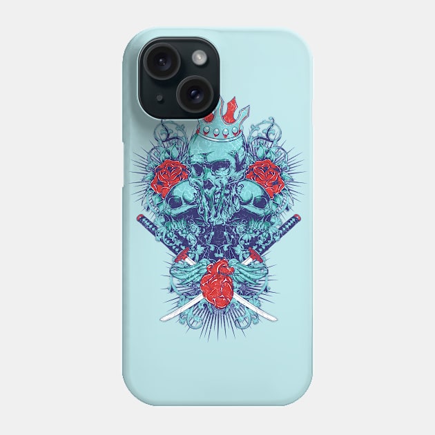 Zombie Skull Warriors with Katana Phone Case by XOZ