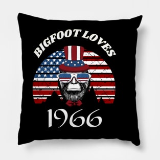 Bigfoot loves America and People born in 1966 Pillow