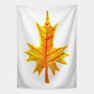 Golden Yellow Leaf Watercolor Tapestry