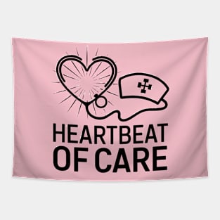 Heart Beat Of Care Nurse's Day Tapestry