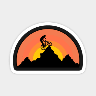 Mountain Biking Retro Magnet